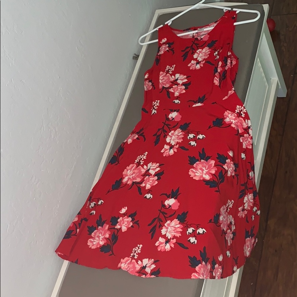 Red, Floral Old Navy Dress